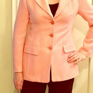 Vintage Louis Feraud Pink Wool Blazer